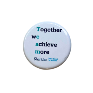 Sheridan Logo with 'Together We Achieve More' Button