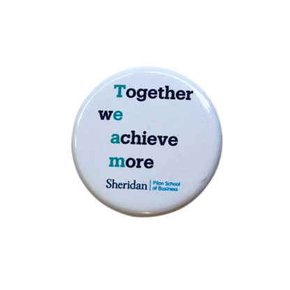 Sheridan Logo with 'Together We Achieve More' Button