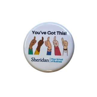 Sheridan Logo with Thumb Button
