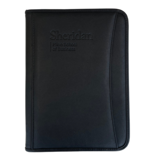 PSB Black Leather Padfolio