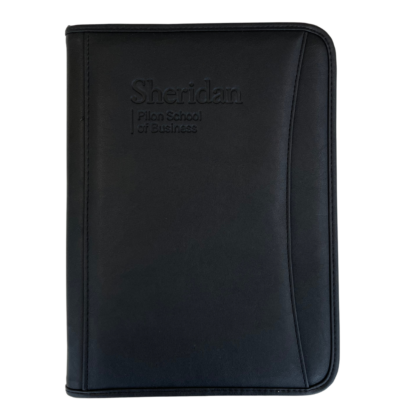 PSB Black Leather Padfolio