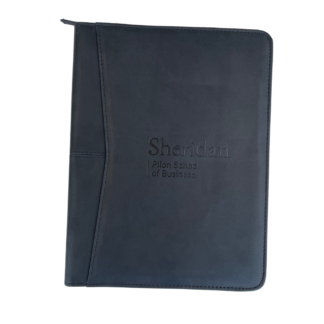 PSB Navy Blue Leather Padfolio